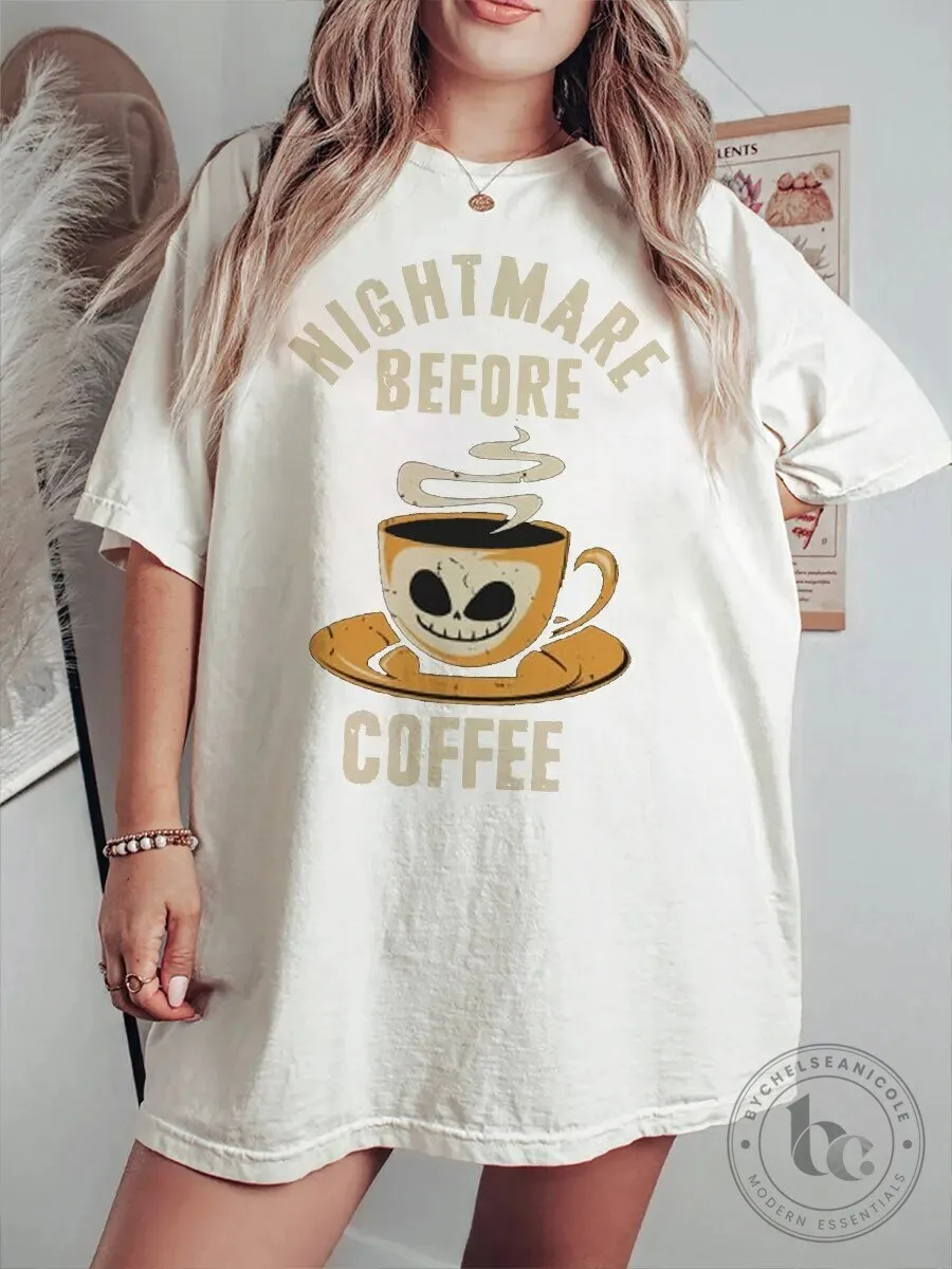 Nightmare Before Coffee Jack Skellington Halloween T-Shirt