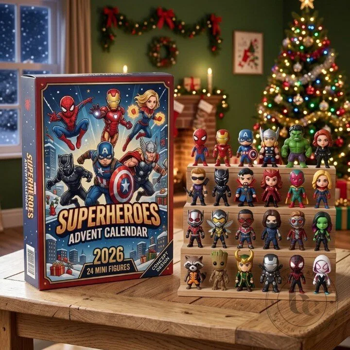2026 Superhero Advent Calendar, 24 Mini Figurines, Christmas Countdown Gift Avengers and characters 6 2026 Superhero Advent Calendar, 24 Mini Figurines, Christmas Countdown Gift Avengers and characters