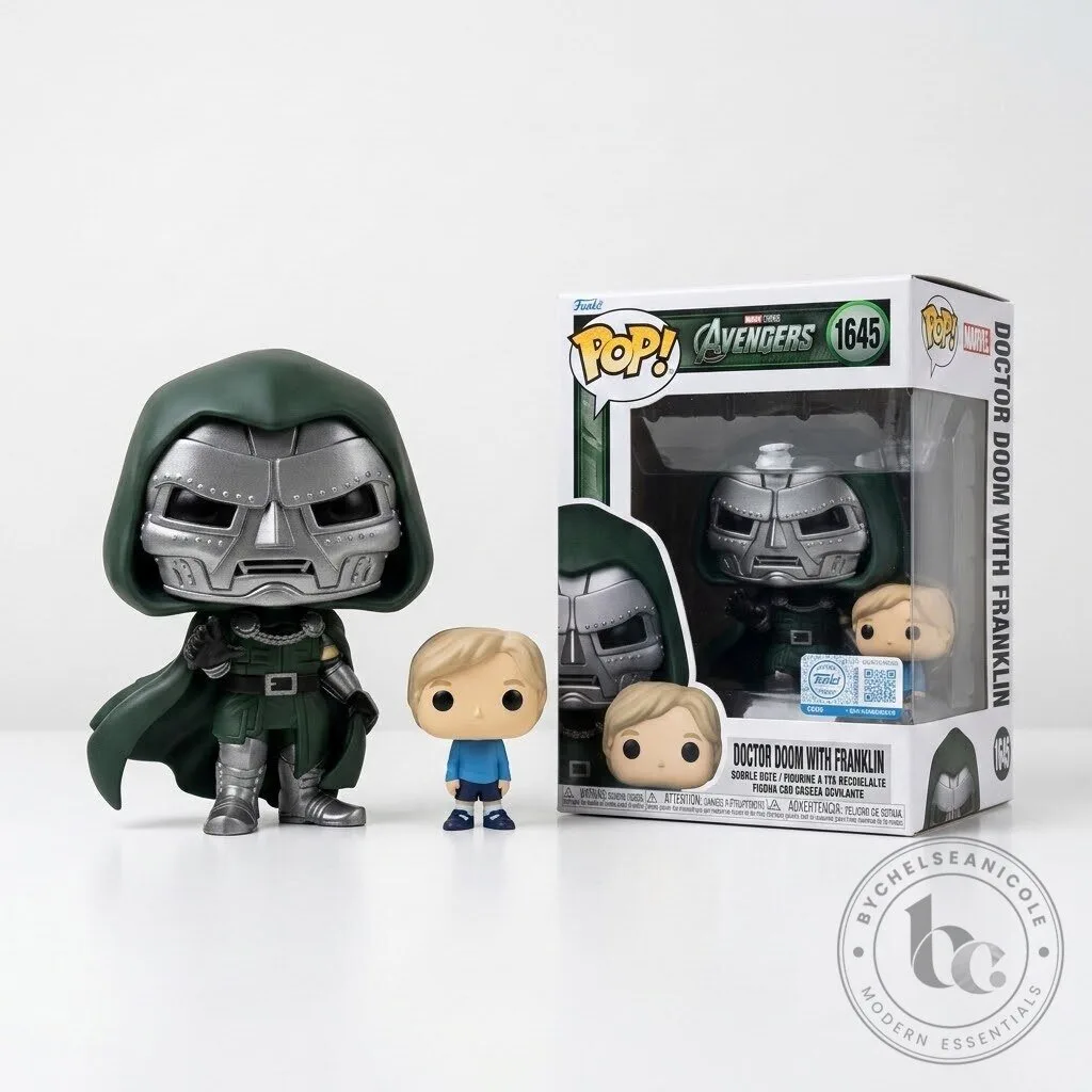 Marvel Avengers Doomsday Doctor Doom with Franklin Funko Pop figure replica