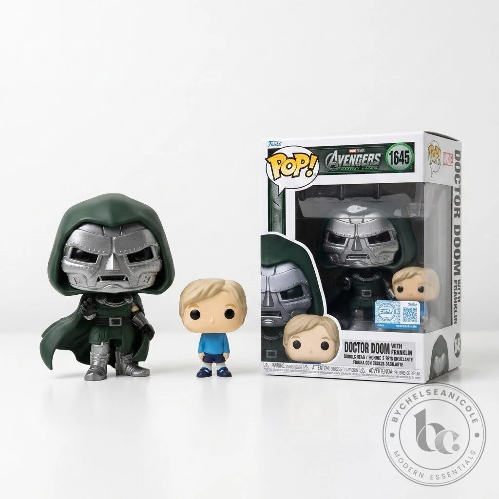 Marvel Avengers Doomsday Doctor Doom with Franklin Funko Pop figure replica 8 Marvel Avengers Doomsday Doctor Doom with Franklin Funko Pop figure replica