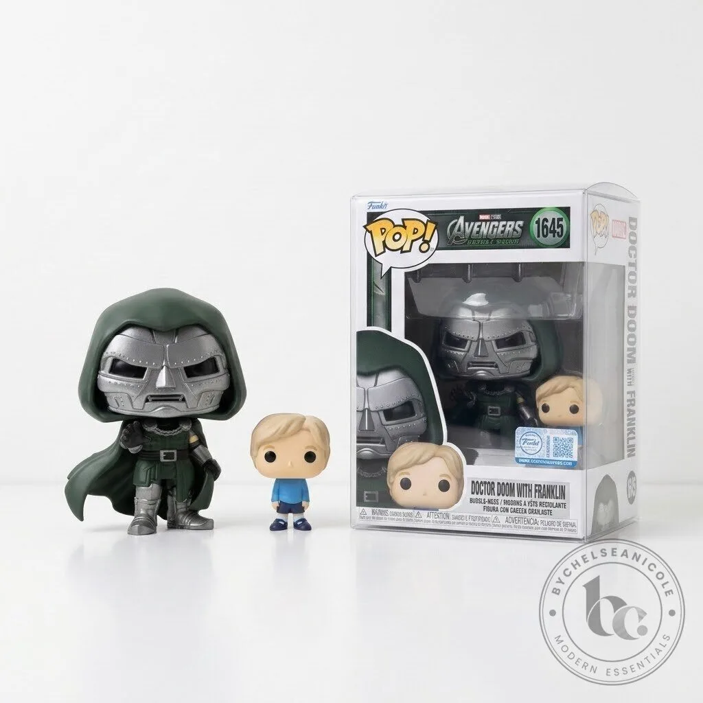 Marvel Avengers Doomsday Doctor Doom with Franklin Funko Pop figure replica 9 Marvel Avengers Doomsday Doctor Doom with Franklin Funko Pop figure replica