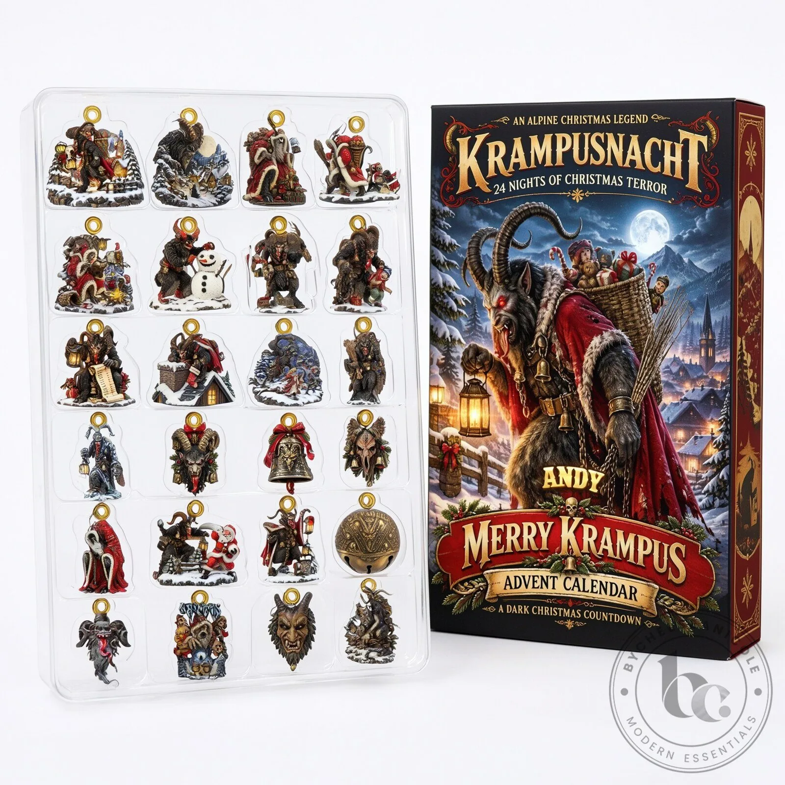 Krampusnacht 24 Nights of Christmas Terror / Merry Krampus Advent Calendar Krampus Advent Calendar Blind Box, Personalized Gifts